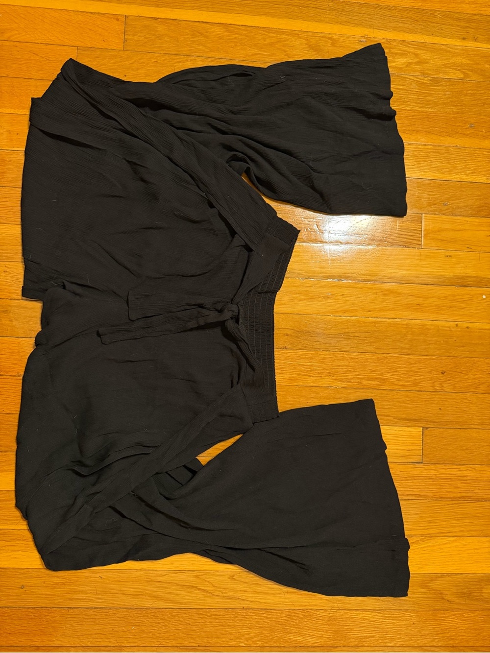 Black Slit Pool Pants